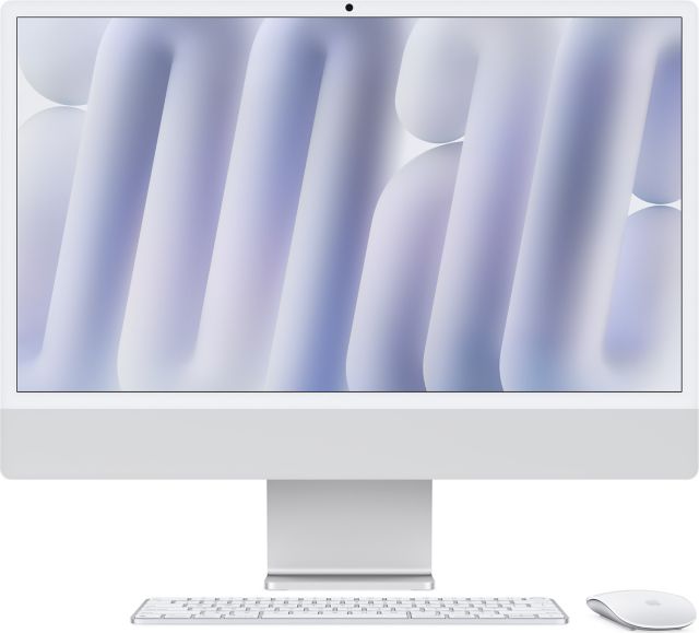 Apple 24-inch iMac with Retina 4.5K display: Apple M4 chip with 10-core CPU and 10-core GPU, 16GB, 256GB SSD - Silver